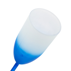 Taça de Champanhe Degradê Fosco Azul - comprar online
