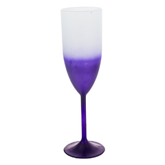 Taça de Champanhe Degradê Fosco Roxo