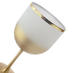 Taça de Gim Degradê Fosca Ouro Borda Metal - comprar online