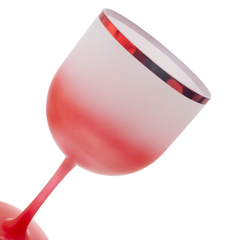 Taça de Gim Degradê Vermelho Borda Metal - comprar online