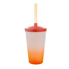 Copo Twister Degradê Fosco Laranja