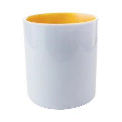 Caneca de Polímero com Interior Amarelo na internet
