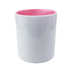 Caneca de Polímero com Alça de Coração Rosa Chiclete - comprar online