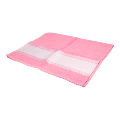Toalha de rosto Rosa 45cm x 70cm para Sublimação