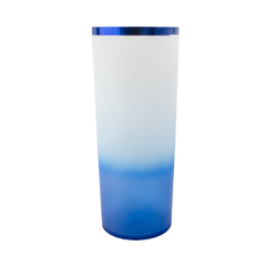 Long Drink Degrade Azul com Borda Metal