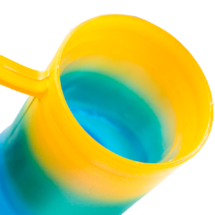 Caneca de Acrílico Gel Degradê Azul, Verde e Amarelo 450ml (copa) - comprar online