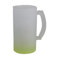 Caneca de Chopp Vidro Jateado Degradê Amarelo 475ml-LIVE - comprar online