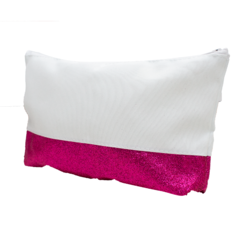 Necessaire de Córdoba com Base - Com Glitter Rosa para Sublimação