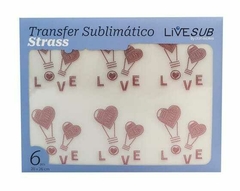 Trasnfer Strass Amor Média 20 x 26cm