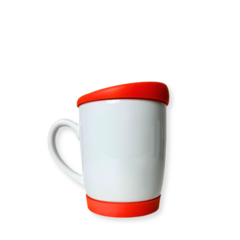 Caneca de Cerâmica Branca para Silicone