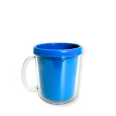 Caneca Acrilica Porta Foto Azul