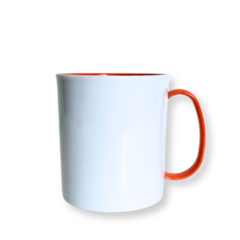 Caneca polímero com alça e interior laranja 350ml - comprar online