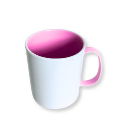 Caneca polímero com alça e interior rosa bebe 350ml na internet