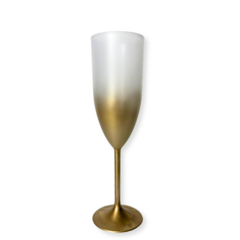 Taça de Champanhe Degradê Fosco Dourado
