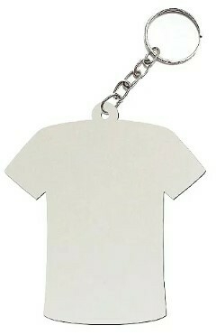 Chaveiro MDF camiseta 3mm - resinada