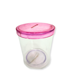 Cofrinho de Acrílico Rosa