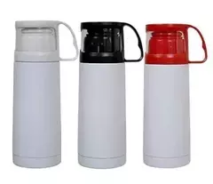 Garrafa Termica Aço Inox Branco 300mL - ABC Sublima