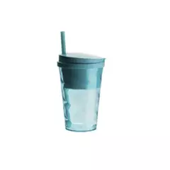 Copo Snack Cup Azul Tiffany Transparente 400ml