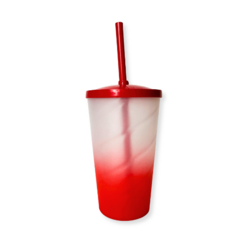 Copo Twister Degradê Fosco Vermelho