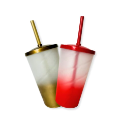 Copo Twister Degradê Fosco Vermelho - comprar online