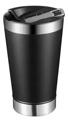 Copo térmico de metal fosco Preto