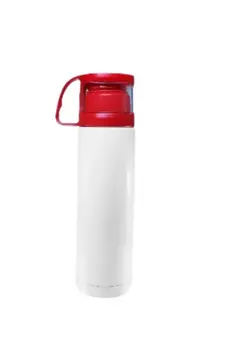 Garrafa Termica Aço Inox Copo Vermelha 300mL - comprar online