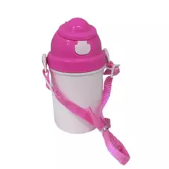 Garrafa De Plástico Infaltil Tampa Rosa 400ml