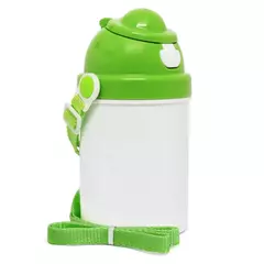 Garrafa De Plástico Infantil Tampa Verde 400ml