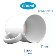 CANECA CERAMICA BRANCA 4029 880ML na internet