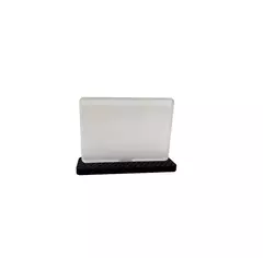 Placa Acrílico Retroverso 10cm x 7cm Base 6mm adesivo Fibra Preto - comprar online