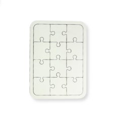 Quebra Cabeça MDF 12 peças 3mm - Resinada