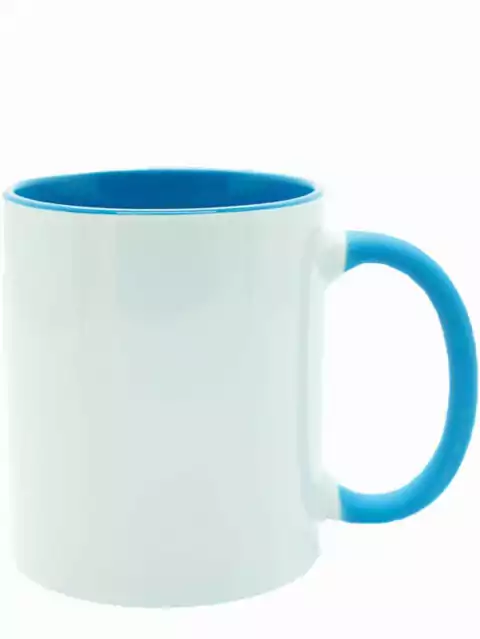 Caneca Alça SOFT Interior Azul Claro 325ml - Live