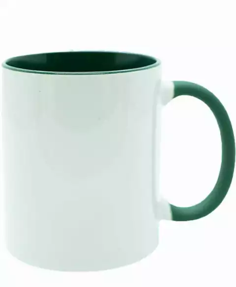 Caneca Alça SOFT Interior Verde Escuro 325ml - Live