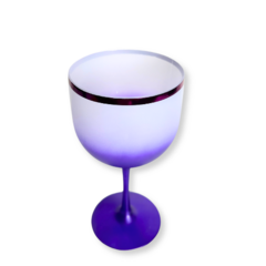 Taça de Gin Degradê Fosca Roxo Borda Metal - comprar online