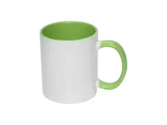 Caneca Mecolour com Alça e Interior Verde Claro