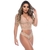 Conjunto Calcinha e Sutien Fio Dental em Renda Leque com Strappy e Lacinho - comprar online