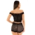 Conjunto Cropped e Mini Shorts Arrastão Detalhes em Renda Preto na internet