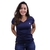Camiseta Sacudidos Feminina Country Básica - Marinho / Natural - Moda Country Online - Ordem Country