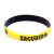 Pulseira country silicone sacudido´s - 1 Un - Preta Amarela
