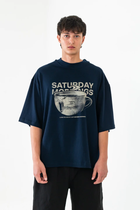 Remera Morning azul marino - comprar online