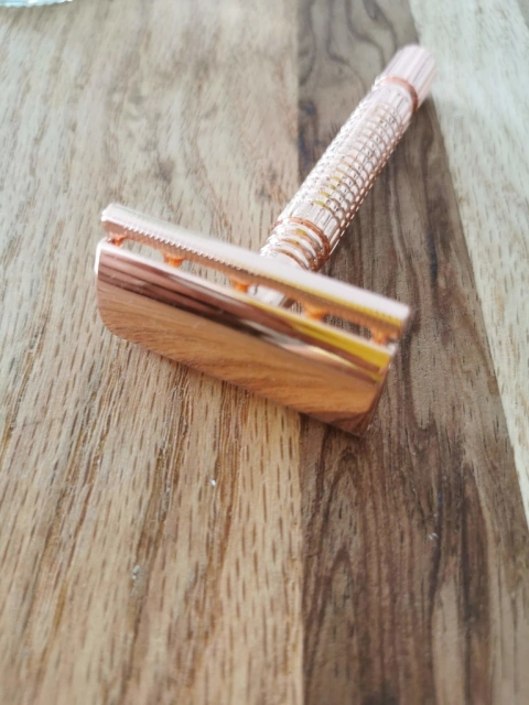 Rastrillo de acero inoxidable rose gold