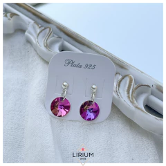 Aros cristal circulo grandes #AR132