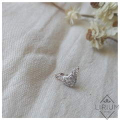 Aro individual corazón con alas #AR64 - comprar online