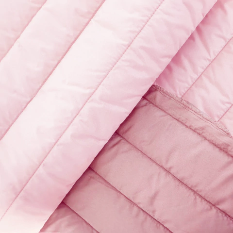 Nylon Puffer Dupla Face - Rosa Bebê