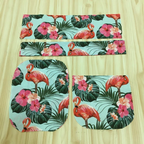 Recorte - Mini Shoulder Bag 342 - Flamingo Fundo Verde