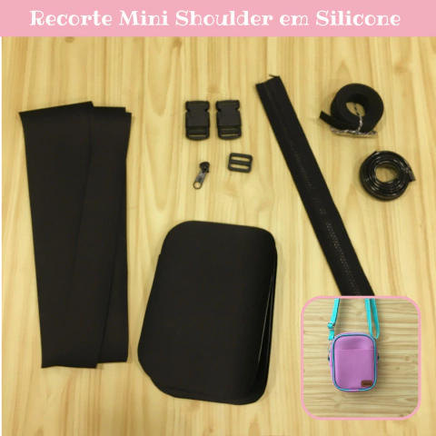 Kit p/ Costurar - Mini Shoulder Bag 342 - Silicone Preto