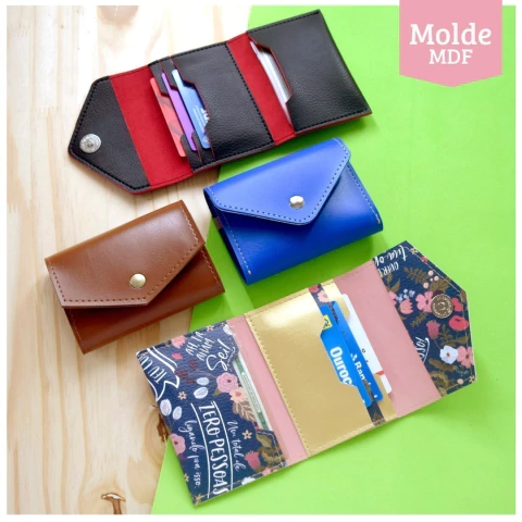 Molde MDF - Carteira Unissex - Meia Tigela