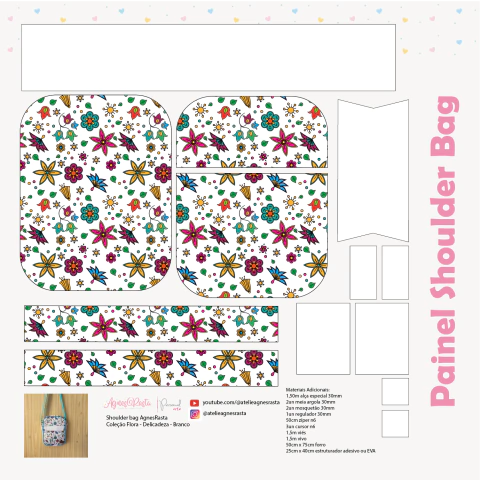 Painel Shoulder Bag - Delizadeza Branco