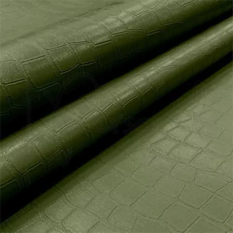 Sintético Croco Charme - Verde Musgo