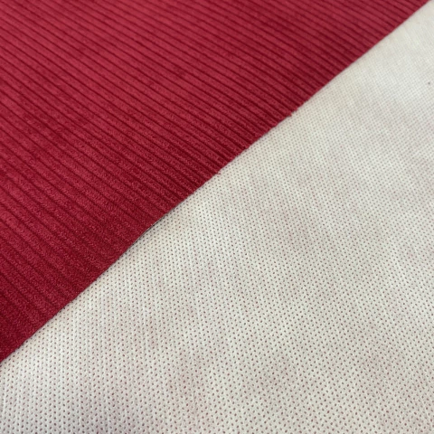 Veludo Cotelê Estruturado - Framboesa